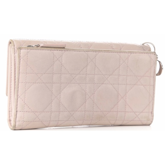 Authentic Lady Dior Cannage Lambskin Long Wallet - Picture 6 of 9